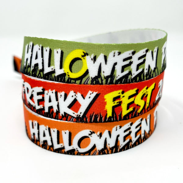 personalised halloween party wristbands