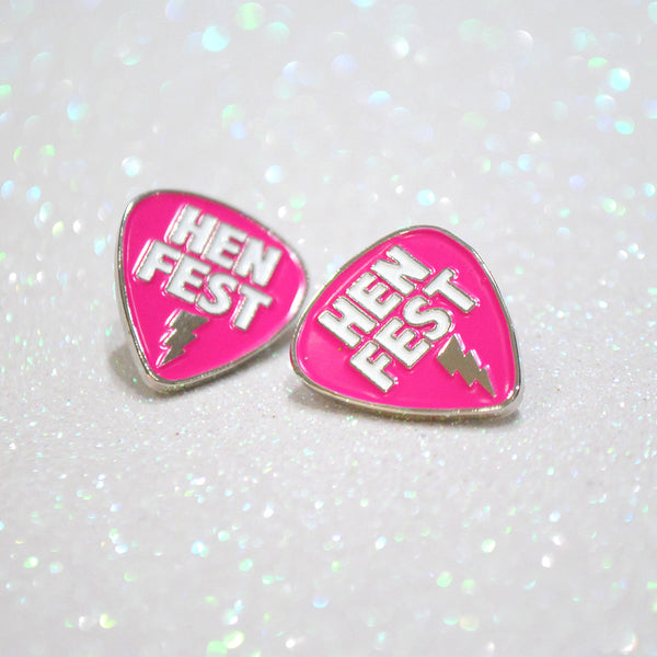 HENFEST ® Plectrum Hen Party Enamel Pin Badges