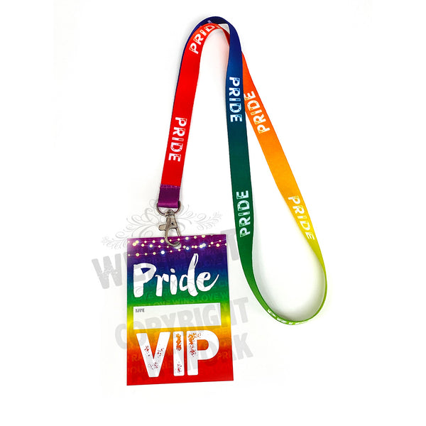 Pride Rainbow VIP Lanyards - Gay Pride Lanyards