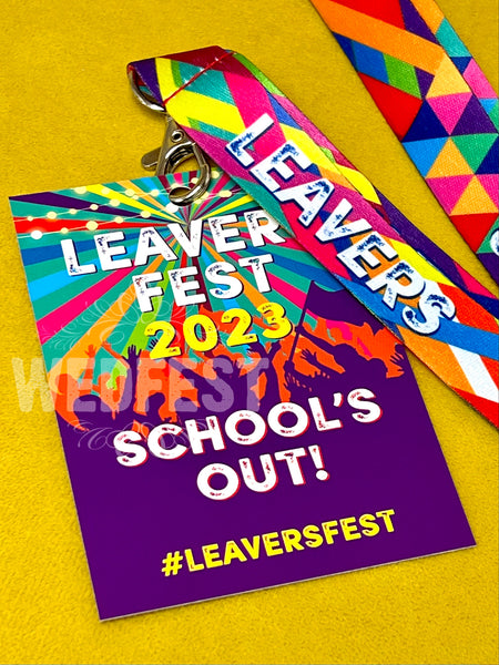 school leavers fest 2023 festival lanyards vip accessories