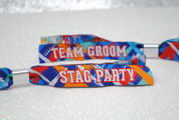 Team Groom Stag Party Wristbands