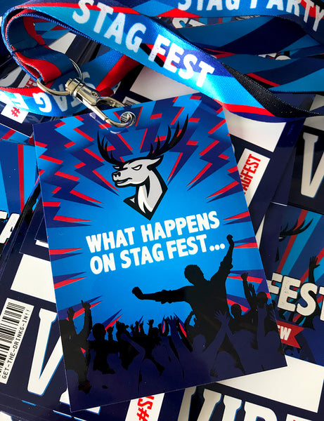 stagfest festival stag do party vip pass lanyard favours