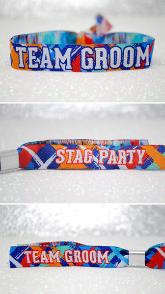 Team Groom Stag Party Wristbands