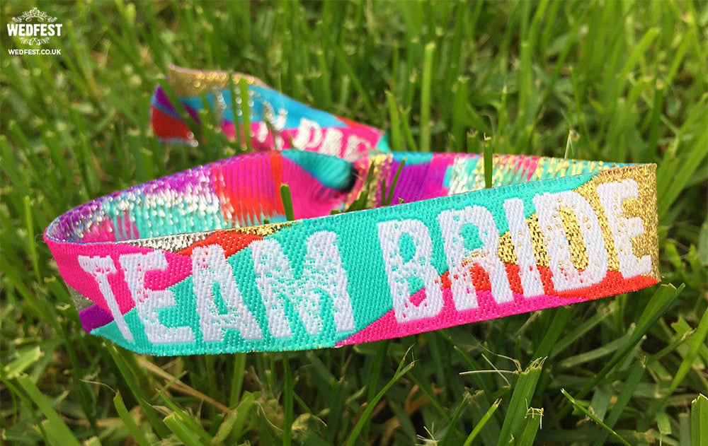 Team Bride Multi Coloured Bride Tribe Hen Party Wristbands