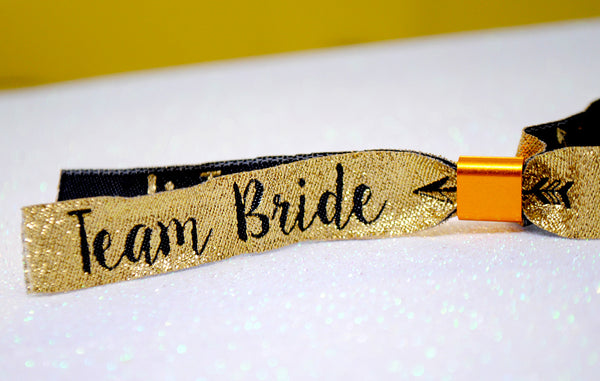 Bridesmaid (Gold) Bride Tribe / Team Bride Hen Party Wristbands