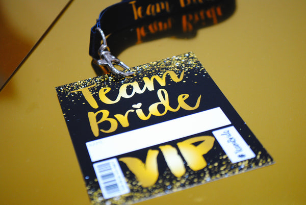 Team Bride VIP Pass Hen~Bachelorette Party Lanyard Favours