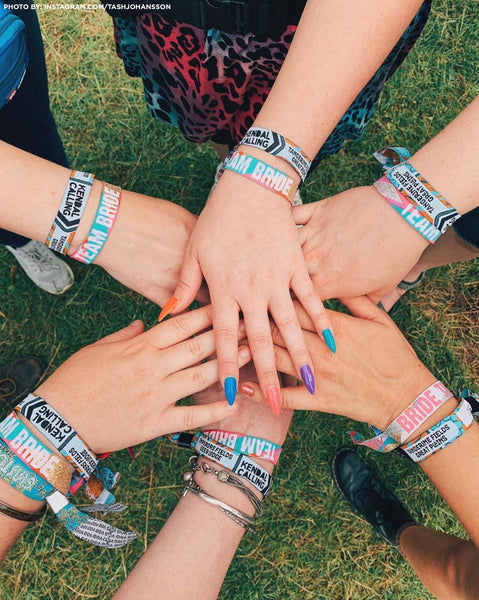 team bride hen party festival wristbands