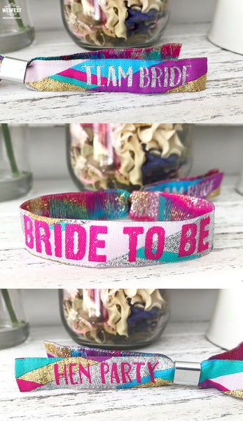team bride to be hen party bracelets wristbands hens do