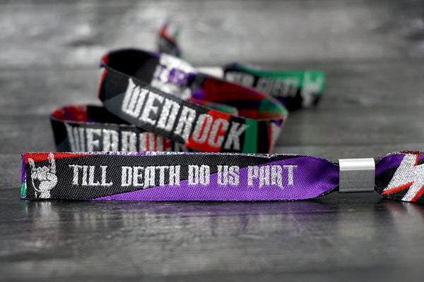 till death do us part wedrock wedding wristbands