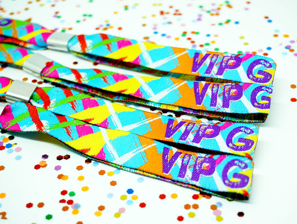 vip festival party fabric wristbands