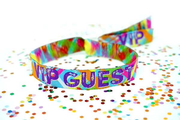 vip guest woven fabric festival security wristbands.