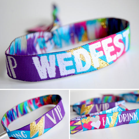 wedfest festival wedding wristband