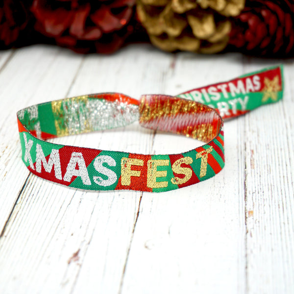 xmasfest christmas party at home festival wristbands