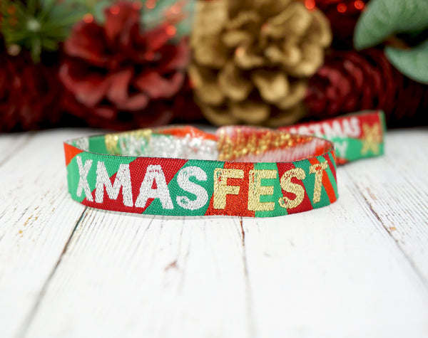 xmasfest festival at home christmas party wristbands